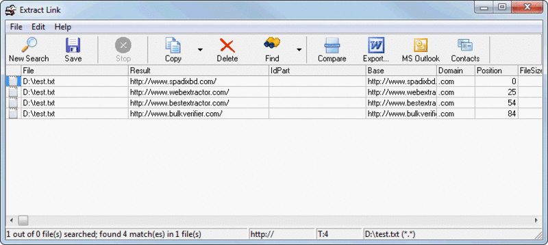 Extract Link Screenshot